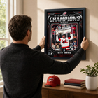 Frameworth Carolina Hurricanes 2026 Stanley Cup Champions: Seth Jarvis Shield Design PhotoGlass Framed Photo - 18" W x 22" H-Product-type accurate build: PhotoGlass construction fuses the image to the glass itself and the glass surface wipes clean with a soft dry cloth