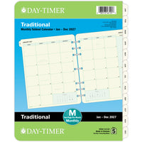 Day-Timer 2027 Tabbed Monthly Planner Refill Folio Size - 11" x 8-1/2" - English-Page size: 11" H x 8-1/2" W
