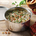 Tramontina Utsava Tri-Ply Clad Stainless Steel Covered Tope Patila-Convenient Markings: Quart and liter measurements inside make cooking precise and easy