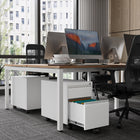 Ceha MDG Series Box-File Mobile Pedestal - Traffic White -Space-Saving: Compact footprint fits seamlessly under desks or in workspaces.