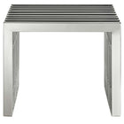 Modway Gridiron Benches Set of 2 - Silver-7