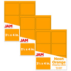 JAM Paper Mailing Address Labels, 3 1/3 x 4, Neon Orange, 3 sets of 120 (354328043g)-Size: 4" x 3.33"