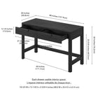Hudson&Canal Fern 48" Desk - Black Grain-8
