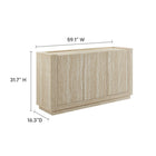 Modway Hollis 59" Travertine Sideboard - Travertine-Travertine Laminate