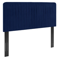 Modway Milenna Channel Tufted Performance Velvet King/California King Headboard - Navy-Channel Tufted King/California King Headboard