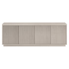 Hudson&Canal Hanson TV Stand for TV's up to 75" - Alder White-A transitional design accommodates TVs up to 75" for your entertaining space
