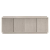 Hudson&Canal Hanson TV Stand for TV's up to 75" - Alder White-A transitional design accommodates TVs up to 75" for your entertaining space