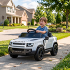 Qaba 12V Ride on Car Licensed Land Rover with Remote, Suspension - White-Four-wheel suspension reduces bumps for smoother ride comfort
