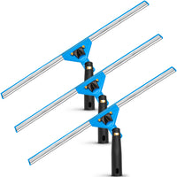 Gritt Commercial 18" Swivel Window Squeegee with Quick Release - 3 Pack-Streak-free window cleaning