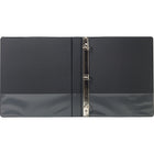 Staples Standard Binder with D-Rings - 1/2" - Black-Pages lie flat with back-mounted rings