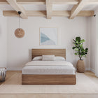 Nexera Panel Headboard - Full Size - Walnut-Designed and made in Canada with CARB II/FSC Certified particle board and MDF materials.  Ships in 24-48H from order date. Assembly required