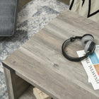 HOMCOM Farmhouse Coffee Table with Drawer and Storage Shelf for Living Room - Grey-Colour: Grey