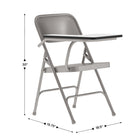 Flash Furniture HF-309AST-RT-GG Steel Folding Chair, Beige/Gray, 2 Pack-Double Support Braces