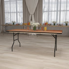 Flash Furniture 30" x 72" Rectangular Wood Folding Banquet Table with Clear Coated Finished Top-6' Folding Table