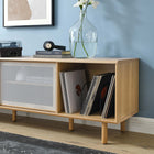 Modway Kurtis 67" TV and Vinyl Record Stand - Oak-Cable Management Holes