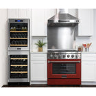 Kucht 36" KDF Series Pro Style Propane Gas Dual Fuel Range - Stainless Steel/Red-Sealed burners simplify cleaning by preventing spills from entering the cooktop surface