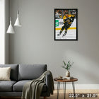 David Pastrnak Boston Bruins - Framed Canvas - 22" x 31"-Ready to hang - arrives fully assembled
