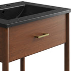 Modway Zaire 24" Bathroom Vanity - Walnut/Black-Assembly Required