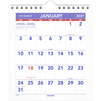 AT-A-GLANCE 2027 Mini Monthly Tent Calendar - 7-1/2" H x 6-1/2" W - English-Page size: 7-1/2" H x 6-1/2" W