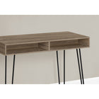 Monarch Specialties 7772 40" Computer Desk - Dark Taupe/Black Metal-Finished on all sides for flexible placement anywhere in your workspace