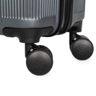 Air Canada Laurentian 20" Hardside Carry-On Luggage - 360-Degree Spinner - Charcoal-Locking retractable push-button trolley handle supports controlled handling