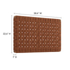 Modway Sparta Weave Wall-Mount Vegan Leather Twin Headboard - Walnut Brown-7