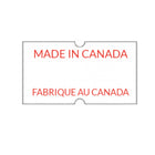 Wamaco Motex 5500 Made In Canada Labels - 7/8" x 7/16" - White - Red Text - 10 Pack-Quality - These pricing labels are made from commercial grade paper, which promotes crisp stamping