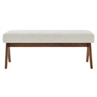 Modway Lyra 47" Fabric Upholstered Bench - Ivory-Assembly Required