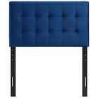 Modway Lily Biscuit Tufted Performance Velvet Twin Headboard - Navy-Dense Foam Padding