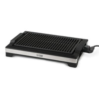 Commercial Chef Indoor Electric Grill with Adjustable Temperature Control-Easy Indoor Grilling: This COMMERCIAL CHEF electric indoor grill (17.5" x 12.2” x 3") brings the tastiness of freshly grilled fruits, meats and veggies to the indoors. No need for an outside grill!