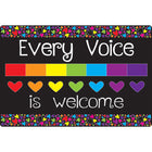 Ashley Productions Smart Poly Welcome Mat with Slip Resistant Backing - 15.5" x 23.5" - Every Voice Welcome Here - 2 Pack-Brighten up your classroom with a burst of colour and creativity, while providing a comfortable and inviting space for students to gather and learn.