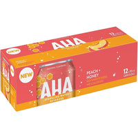 AHA Peach & Honey - 355mL - 12 Pack-Naturally flavoured & other natural flavours