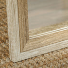 HOMCOM Full Length Mirror Standing Leaning Wall - 53.3" W x 162.6" H - Brown-Colour: White Wood Grain and Dark Wood Grain 
