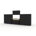 Cat RTA Garage Storage Cabinetry 9-Piece Set with 4 Lockers, 2 Walls, 1 Base, 1 Drawer-Base and 72" Workbench-Secure Locking Storage: Integrated 3-point locking system with key keeps tools, supplies, and equipment protected and organized.