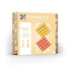 Connetix Pastel Lemon & Peach Base Plate - 2 Pieces-2 piece pack - Contains 2x Base Plates 