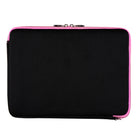 Vangoddy Neoprene 12" Laptop Protective Sleeve Case with Extra Pocket - Black/Pink-Slim and Lightweight Design. Ensures easy portability without adding unnecessary bulk.​
