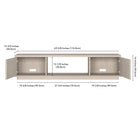 Hudson&Canal Dorian TV Stand for TV's up to 78" - Alder White-Features easy assembly