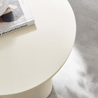 Modway Caspian Round Concrete Side Table - White-Protective Felt Pads