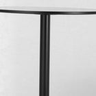 HOMCOM Round Dining Table with Steel Base & Non-slip Pad for Living Room - Black-Colour: Black