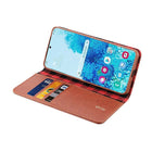 General Supply Goods + Co PU Leather Case with Hand strap for Samsung S20 - Brown-Strap for Extra Grip