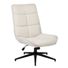 Homy Casa Relax Ergonomic Office Chair with Chenille Fabric - Ivory Beige-Available in two elegant fabric options: Ivory Beige and Suede Brown