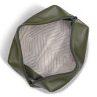 Champs Onyx Leather Toiletry Bag - Khaki-Inner RFID zipper pocket