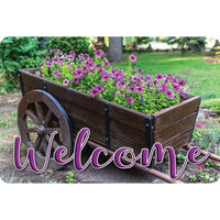 Ashley Productions The Original Fun Mat Welcome Mat - 15.5" x 23.5" - Wagon Flowers Welcome-Measurement & Design: The Wagon Flowers Welcome Mat measures 15.5" x 23.5".