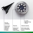 Bell + Howell Solar Powered Swivel Disk Outdoor Path Lights with 8 LED Bulbs - 4 Pack-7