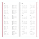 Letts 2026 Woodland Week-to-View Planner with Embossed Cover - 6-7/8" x 3-1/8" - Pink - Multilingual -Ribbon page marker / bookmark