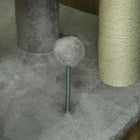 PawHut 57.5" Cat Tree with Scratching Posts, Bed and House - Grey-Multi-level design meets their desire to explore 