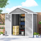 Outsunny 6' x 5' Outdoor Storage Shed-Integrated floor prevents rainwater seepage, protecting contents

