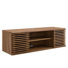 Modway Render 46" Wall-Mount Media Console TV Stand - Walnut-Mid-Century Modern TV Stand