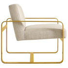 Modway Astute Upholstered Fabric Armchair - Beige-100% Polyester Fabric