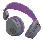 JLAB JBuddies Studio Wireless On-Ear Kids Headphones - Grey/Purple-Universal mic with track control